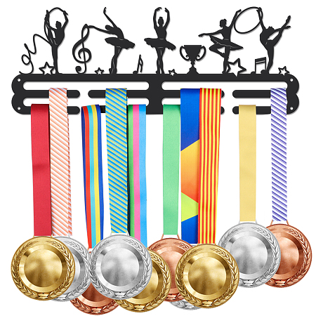 SUPERDANT Gymnastics Medal Hanger Display Dance Sports Medals Display Rack for 40+ Medals Wall Mount Ribbon Display Holder Rack Iron Hooks Gifts for Kids Gymnastics Medal Holder for Girls