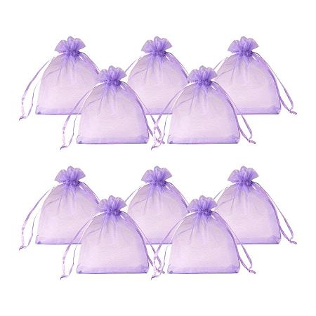 ARRICRAFT About 200 Pcs Purple Drawstring Organza Gift Bags Wedding Party Candy Favor Bags Jewelry Pouches Wrap 3x4 Inches