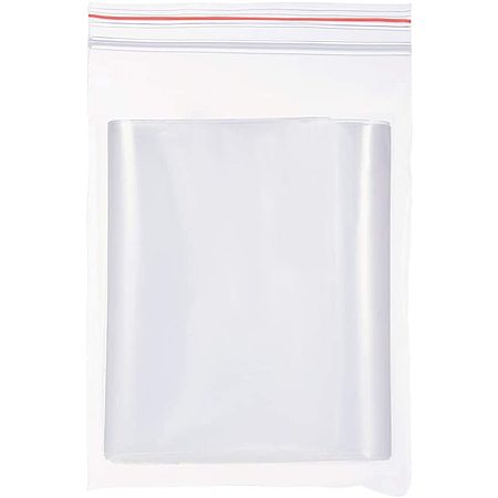 BENECREAT 50 Packs 2.5Mil Large Plastic Resealable Zipper Bags 9x6.5 Transparent Sealing Bags for Bead Coin Crafts Storage