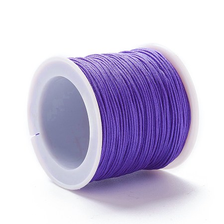 Honeyhandy Braided Nylon Thread, DIY Material for Jewelry Making, Slate Blue, 0.8mm, 100yards/roll