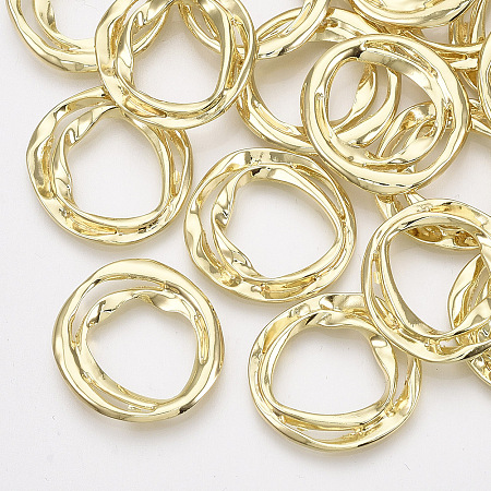 Honeyhandy Alloy Pendants, Ring, Light Gold, 22x23x3mm