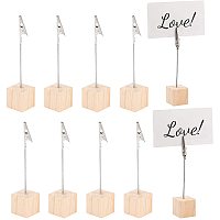 OLYCRAFT 20PCS Table Number Holder Wooden Name Place Card Holder Memo Clip Holder Stand with Alligator Clasp for Pictures Card Paper Note Clip Shop Display Price Tag for Birthday Wedding Party