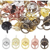 CHGCRAFT 100Pcs 5 Colors Metal Brad Fasteners with Pull Rings Mini Brad Paper Fasteners DIY Crafts Decoration Accessories for Drawer