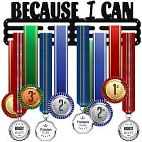 GLOBLELAND Because I CAN Medal Holder Display Hanger Rack Frame for Sport Race Metal Medal Hanger for Gymnastics Soccer Basketball Competition,15.75x5Inches