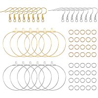 UNICRAFTALE About 100pcs 2 Colors Earring Making Kit Stainless Steel Hoop Earring Findings 20pcs Earring Hooks 40pcs Open Jump Rings for Jewelry Making DIY Craft