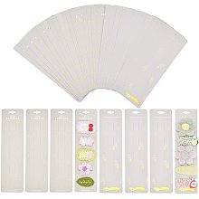 NBEADS 64 Pcs Hair Clip Display Cards, 2 Styles Rectangle Clips Display Cards Paper Hairpin Display Cards for Hair Barrettes Accessories