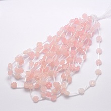 Honeyhandy Natural Rose Quartz Beads, Rose, 8x6~7mm, Hole: 1mm