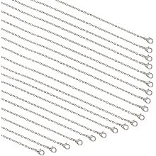 Arricraft 20 Strands Necklace Chain Silver Plated Necklace Chains Bulk Cable Chain Charms for Pendant Necklace Jewelry Making, 23.6"