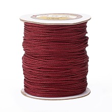 Honeyhandy Nylon Thread, Round, Chinese Knotting Cord, Beading String, for Bracelet Making, Dark Red, 1.5mm, about 140yards/roll