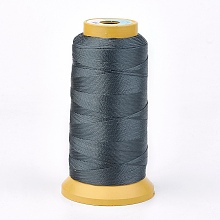 Honeyhandy Polyester Thread, for Custom Woven Jewelry Making, Dark Slate Gray, 1mm, about 230m/roll