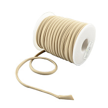 Soft Nylon Cord, Flat, Navajo White, 5x3mm, about 20m/roll