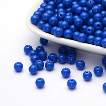 Honeyhandy Chunky Bubblegum Round Acrylic Beads, Royal Blue, 20mm, Hole: 2~3mm, about 105pcs/500g