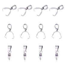 Arricraft About 100 Pieces 304 Stainless Steel Pinch Clip Bail Clasp Dangle Charm Bead Pendant Connector Findings Length 11.5x11x4mm for Jewelry Making