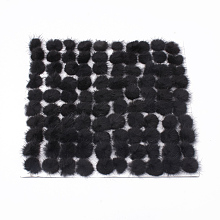 Honeyhandy Faux Mink Fur Ball Decoration, Pom Pom Ball, For DIY Craft, Black, 2.5~3cm