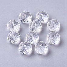 Arricraft Handmade Glass Beads, Imitate Austrian Crystal, Faceted Rondelle, Clear, 16x12mm, Hole: 1mm