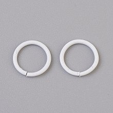 Honeyhandy Iron Jump Rings, Open Jump Rings, White, 18 Gauge, 10x1mm, Inner Diameter: 8mm