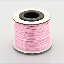 Honeyhandy Macrame Rattail Chinese Knot Making Cords Round Nylon Braided String Threads, Pearl Pink, 2mm, about 10.93 yards(10m)/roll