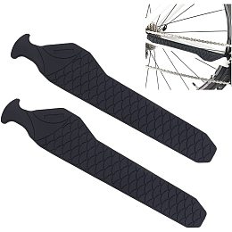 OLYCRAFT 2Pcs Mountain Bike Chainstay Protector MTB Bicycle Down Tube Frame Protector Silicone Bicycle Frame Guard Chain Guard Pad Protect Your Bike from Scratch Black Fish Scales Patterns