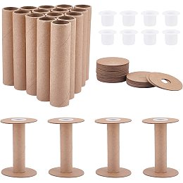 PandaHall Elite 20pcs Empty Wire Spools Removable Paper Sewing Spools Thread String Bobbin Weaving Bobbins Craft Spools for Embroidery Thread, Yarn, Ribbon, Crafts and Sewing 3.9 Inch