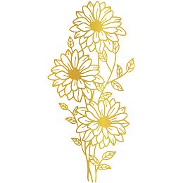 GLOBLELAND Daisy Flower Hot Foil Plate for DIY Foil Paper Embossing Scrapbooking Decor Greeting Cards Making Wedding Invitation,Matte Platinum,6x2.9Inches