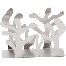 GORGECRAFT Stainless Steel Napkin Holder Freestanding Paper Napkin Organizer Tissue Dispenser Tree Shaped Metal Stand for Kitchen Countertops Dining Table Picnic Indoor Outdoor Use