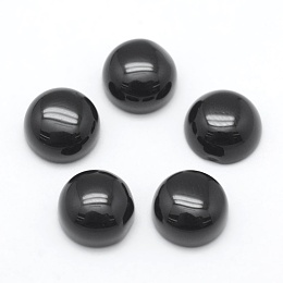 Honeyhandy Natural Obsidian Cabochons, Flat Round, 8x3~4mm