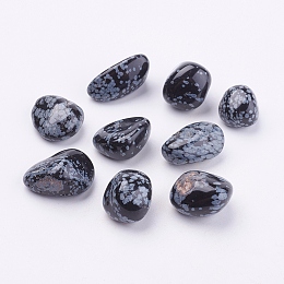 Honeyhandy Natural Snowflake Obsidian Beads, No Hole/Undrilled, Nuggets, 16~33x16~25x10~20mm