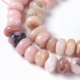 Honeyhandy Natural Pink Opal Beads Strands, Nuggets, 8~12x6~9mm, Hole: 1mm, about 63pcs/strand, 15.7 inch(40cm)