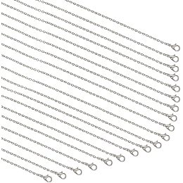 Arricraft 20 Strands Necklace Chain Silver Plated Necklace Chains Bulk Cable Chain Charms for Pendant Necklace Jewelry Making, 23.6"