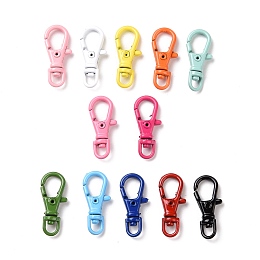 Honeyhandy Spray Painted Alloy Swivel Clasps, Mixed Color, 23x9x4mm, Hole: 3.5mm, inner diameter: 7.5x5mm.