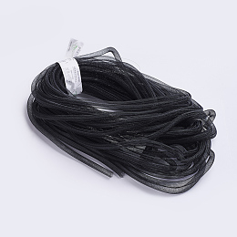 Honeyhandy Plastic Net Thread Cord, Black, 8mm, 30Yards