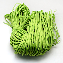 Honeyhandy 7 Inner Cores Polyester & Spandex Cord Ropes, Solid Color, for Rope Bracelets Making, Yellow Green, 4~5mm, about 109.36 yards(100m)/bundle, 420~500g/bundle