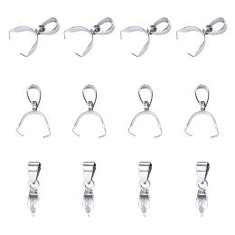 Arricraft About 100 Pieces 304 Stainless Steel Pinch Clip Bail Clasp Dangle Charm Bead Pendant Connector Findings Length 11.5x11x4mm for Jewelry Making