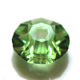 Honeyhandy Imitation Austrian Crystal Beads, Grade AAA, Faceted, Flat Round, Lime Green, 4.5x2.5mm, Hole: 0.7~0.9mm