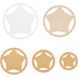 CHGCRAFT 5Pcs Acrylic Quilting Templates Acrylic Stencil Template Durable Acrylic Stencil DIY Tool for Friends DIY Home Studio Five-Pointed Star