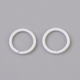 Honeyhandy Iron Jump Rings, Open Jump Rings, White, 18 Gauge, 10x1mm, Inner Diameter: 8mm