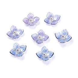 Acrylic Cabochons, Flower, 16x15.5x5mm