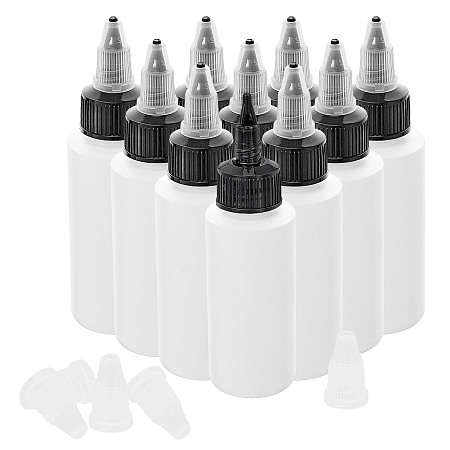 50ml HDPE Polyethylene(PE) Squeeze Bottles, Dispensing Bottles, with Twist Top Cap, White, 11.5x3.35cm, Capacity: 50ml