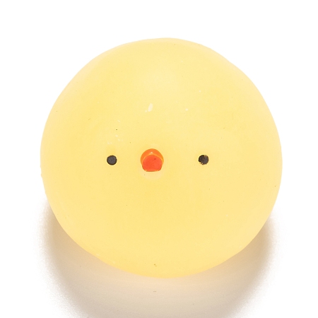 Honeyhandy Chick Shape Squishy Stress Toy, Funny Fidget Sensory Toy, for Stress Anxiety Relief, Yellow, 28x31x33mm