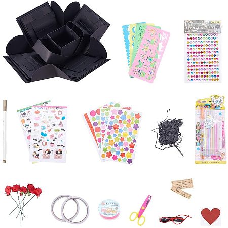 Arricraft Creative Explosion Gift Box, Love Memory DIY Photo Album Scrapbook with DIY Tool Accessories for Christmas Birthday Anniversary Valentine Day Wedding