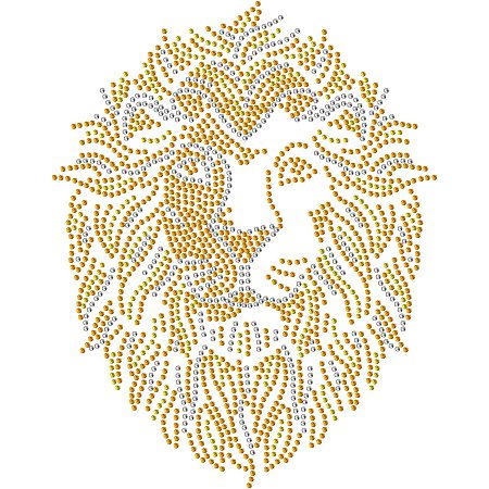 SUPERDANT Lion Rhinestone Iron on Transfers Applique Decal Animal Bling Clear Rhinestone Template for Clothes Bags Pants DIY Transfer Iron On Decals for T Shirts Hoodie Sweatshirt