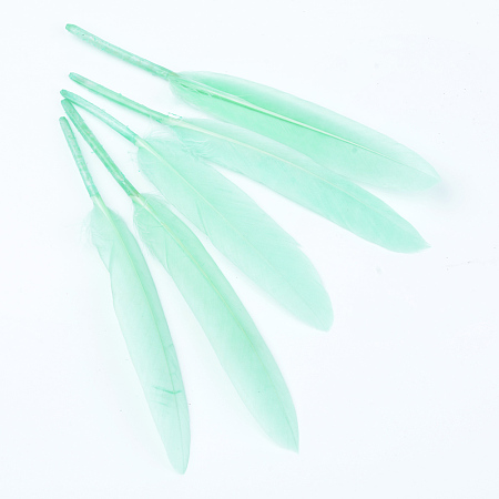 Honeyhandy Goose Feather Costume Accessories, Dyed, Aquamarine, 100~175x13~25mm