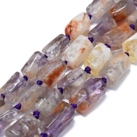 Honeyhandy Natural Ametrine Beads Strands, Nuggets, 11~13x7~8mm, Hole: 0.8mm, about 26~30pcs/strand, 16.54''(42cm)
