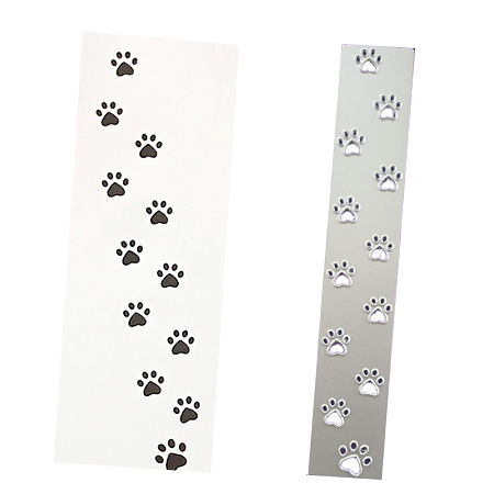 Honeyhandy Dog Footprint Carbon Steel Cutting Dies Stencils, for DIY Scrapbooking/Photo Album, Decorative Embossing DIY Paper Card, Matte Platinum Color, 15.2x2.6x0.08cm