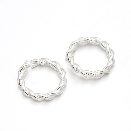 Honeyhandy Ring Barrel Plated Iron Linking Rings, Circle Frames, Silver Color Plated, 15x2mm