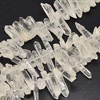 Honeyhandy Nuggets Natural Quartz Crystal Bead Strands, 10~30x4~10mm, Hole: 1mm, about 53~82pcs/strand, 15.5 inch