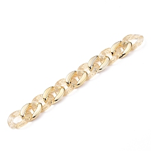 Honeyhandy Handmade Transparent Acrylic & CCB Plastic Curb Chains, Twisted Chains, with Glitter Powder, Golden, 29x20x6mm, 39-3/8 inch(100cm)/strand