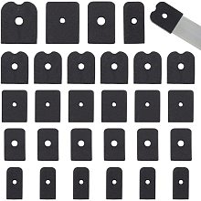 PandaHall Elite 80pcs Resin Boning Caps 4 Sizes Boning Protector Cover Black Boning Tip Covers Rectangle Boning Covers Resin End Caps for Wedding Dress Polyester Boning DIY Sewing Supplies