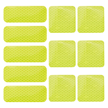 Gorgecraft Waterproof Coated Paper Stickers, Warning Stickers, Rectangle & Square, Yellow, 8x3x0.05cm, 2sets/bag