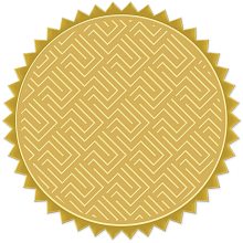 CRASPIRE Gold Foil Certificate Seals Flower Pattern 2" Round Self Adhesive Embossed Stickers 100pcs for Invitations, Certification, Graduation, Notary Seals, Corporate Seals, Monogram Emboss